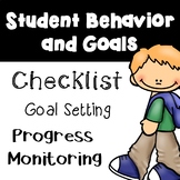 Student Behavior Checklist, Plan, Goal Setting, Progress M