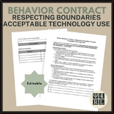 Student Behavior Contract - Respecting Boundaries; Accepta