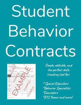 Preview of Student Behavior Contracts