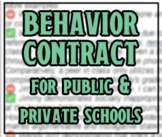 Student Behavior Contracts | GenEd and Christian Schools Included