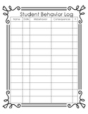 Student Behavior Log