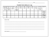 Student Behavior Log