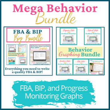 Preview of Manage Classroom Behavior: FBA, BIP, Progress Monitoring (Mega Bundle)