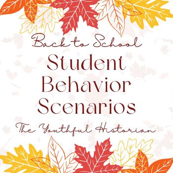 Preview of Student Behavior Scenarios Activity for Back to School