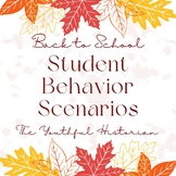 Student Behavior Scenarios Activity for Back to School