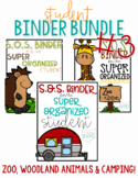 Student Binder BUNDLE #3! [THREE different S.O.S. Binders!]