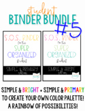 Student Binder BUNDLE #5! [TWO Simple S.O.S. Binders!]