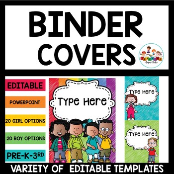 Preview of Student Binder Covers Editable