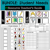 Student Binder Data Sheets/Visual Schedule and If/Then Chart