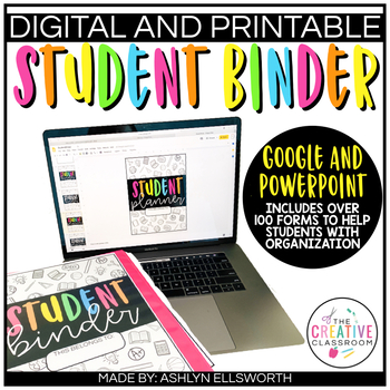 Preview of Student Binder | Digital and Printable | Student Planner | Editable | Google