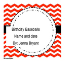 Student Birthday Baseballs
