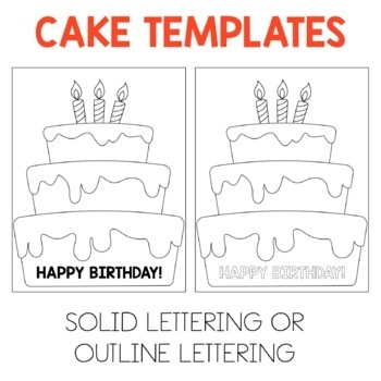 Printable Birthday Cake Craft Template for Kids Birthday