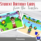 Student Birthday Cards from Teacher