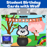 Student Birthday Cards with Wolf