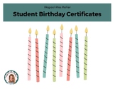 Student Birthday Certificates