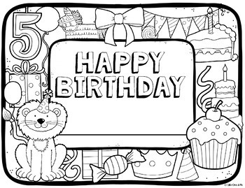 Student Children Birthday Certificate Cards Fun Colour/Color | TPT