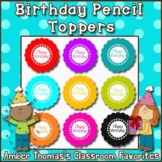 Student Birthday Gift:  Flower Pencil Toppers {English and