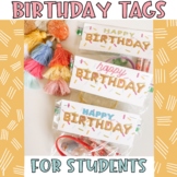 Student Birthday labels/tags