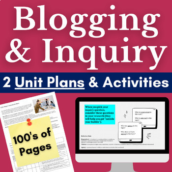 Preview of Student Blogging Unit Plan & Blog Writing Project - Inquiry Skills & Pop Culture