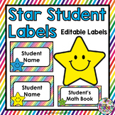 Student Labels and Name Tags Editable
