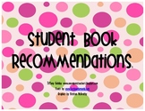 Student Book Recommendations
