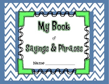 Preview of Student Book of Idioms: Sayings and Phrases (Kindergarten)