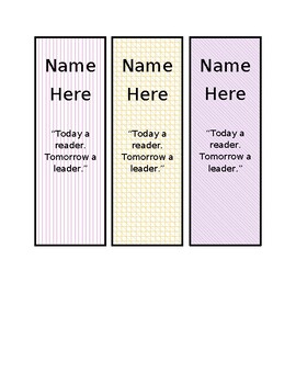 Student Bookmarks by Cara Kirby | TPT