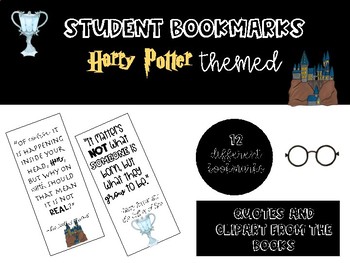 harry potter quotes student bookmarks by going fourth in literacy