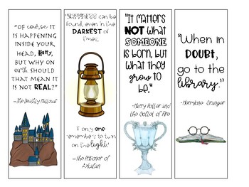 harry potter quotes student bookmarks by going fourth in literacy
