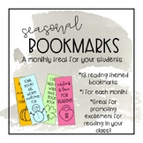 Student Bookmarks - Seasonal Rewards for Your Kids
