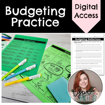 Preview of Student Budget Practice for Budgeting, Saving, and Career Planning