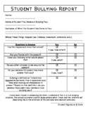 Student Bullying Report Form