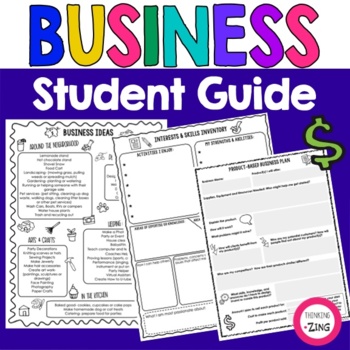 Preview of Student Business Planning Guide - Student Stores - Market Day Project