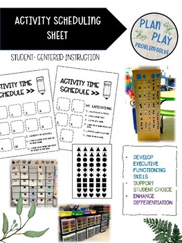 Preview of Student Centered Activity Planning