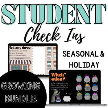Preview of Student Check In Full Year Bundle | Middle & High School SEL | Digital SEL