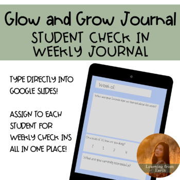 Preview of Student Check in Journal Template | Mental Health | SEL
