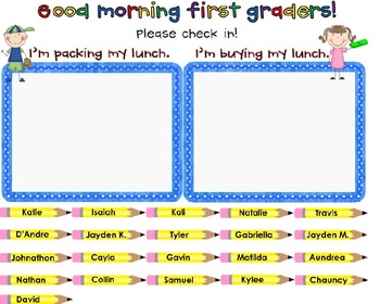 Preview of Student Check-In for SMART Board {Freebie}
