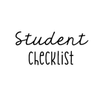 Student Checklist by Miss Sylvain's Classroom | Teachers Pay Teachers