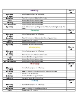 Student Checklist by Amanda Picot | TPT