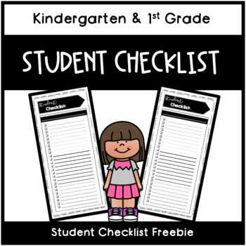 Preview of Student Checklist Freebie