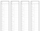 Student Checklist Templates - EDITABLE