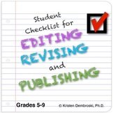 Student Checklist for Editing, Revising, and Publishing