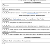 Student Checklist for Informative Essay (5 paragraphs)