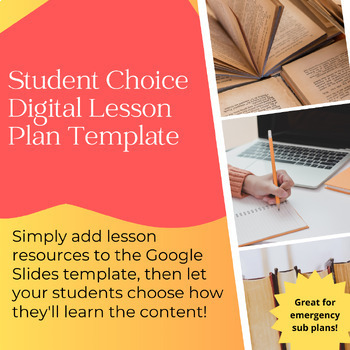 Preview of Student Choice Digital Lesson Plan Template and Assessment