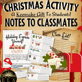 Student Christmas Gifts Keepsake Activities: Letters and P