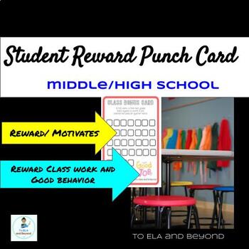 Behavior Punch Cards  Editable Student Reward for Classroom