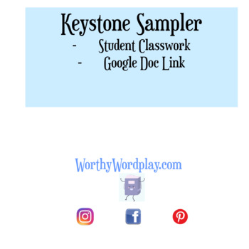 Preview of Student Classwork Version Keystone Sampler Literature Pennsylvania State Testing