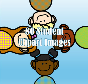 Preview of Student Clip Art (80 images!) - Boys and Girls with or without Glasses