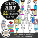 Student Clip Art: Hand Drawn Images of Pint Size Pupils in