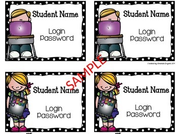 Preview of Student Computer Cards FREEBIE